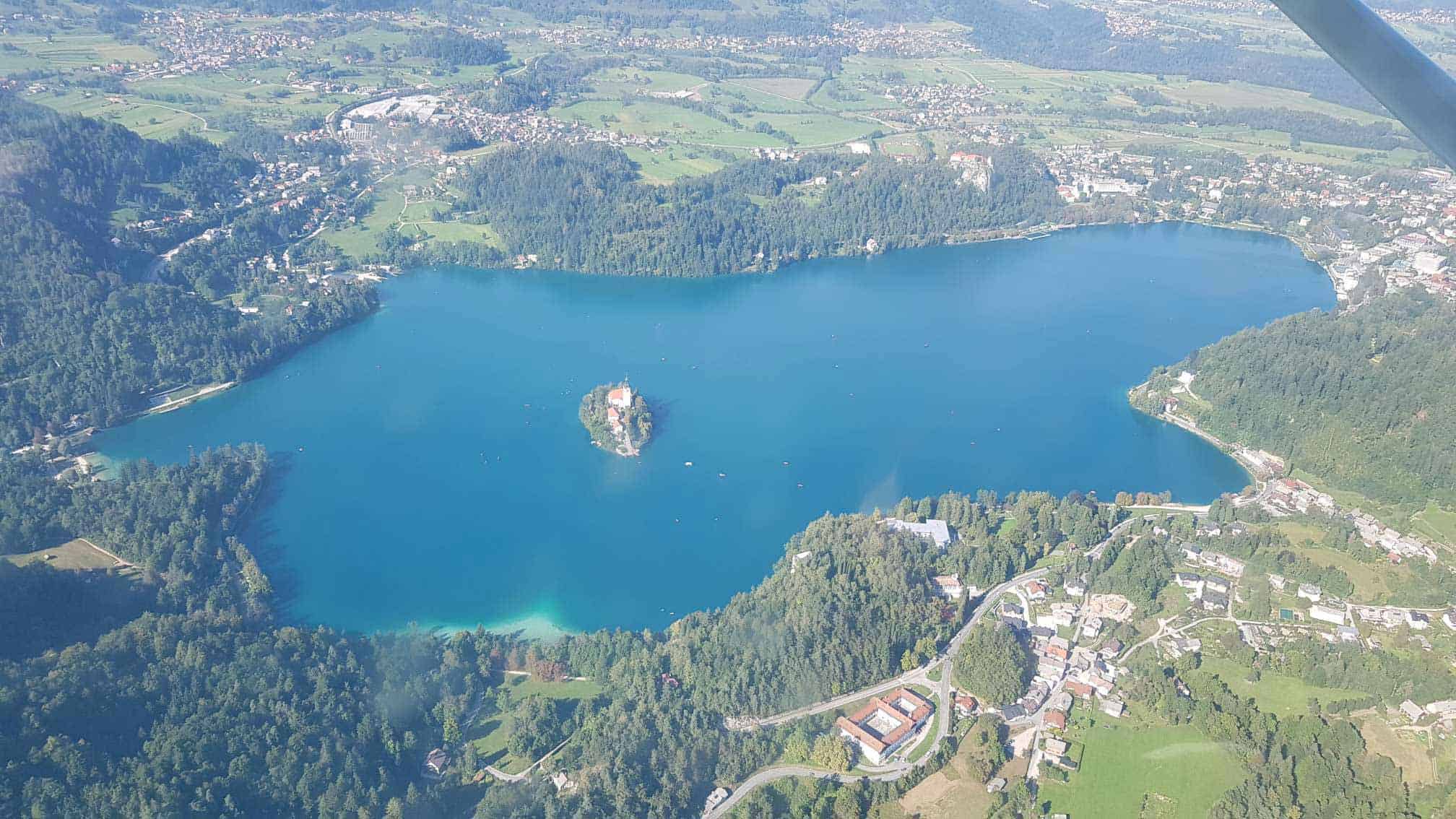 Lake Bled is even more stunning seen from above